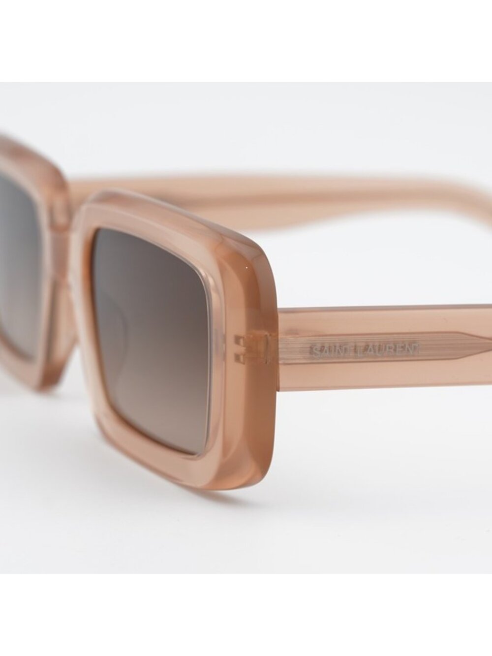 Saint Laurent SL534 SUNRISE 014 Sunglasses Orange Rectangle Frame, Brown Lenses - Picture 9 of 12